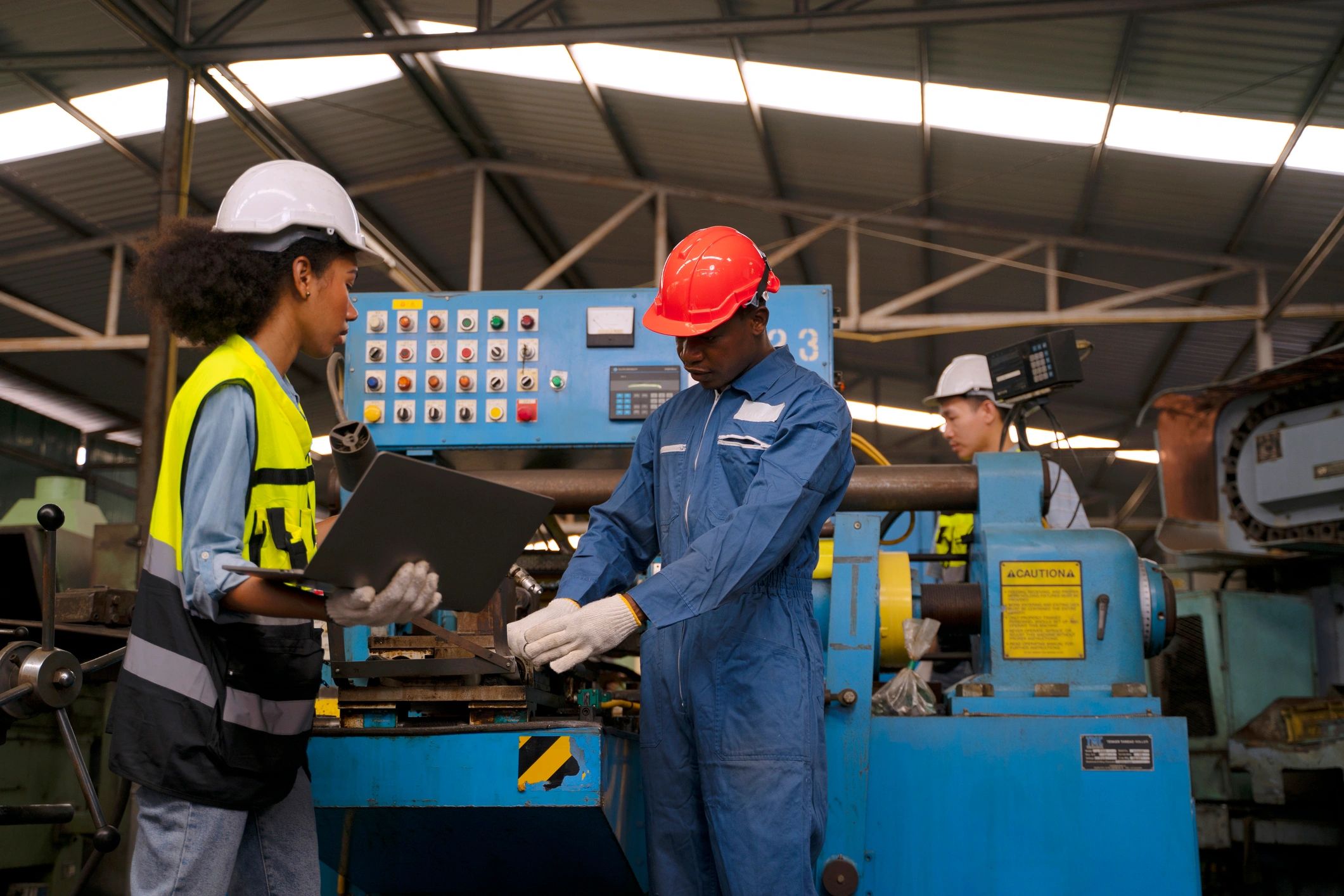 Advanced manufacturing operations inside an industrial facility