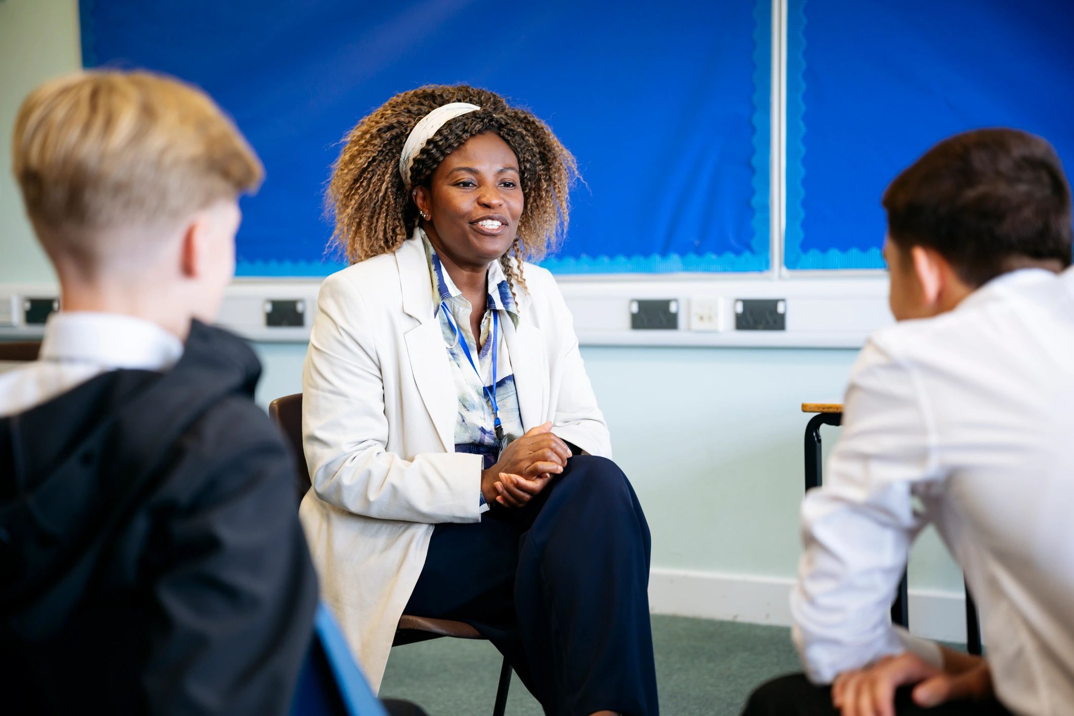 Instructor leading a collaborative training session